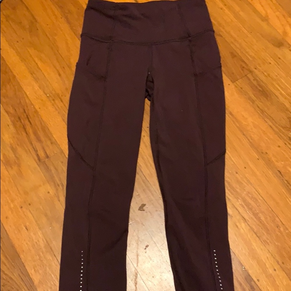 Lulu lemon capris, plum shade, size 2